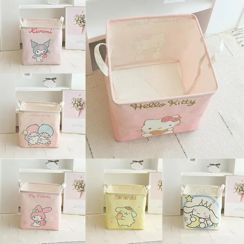 Sanrios Cartoon Storage Basket Hello Kittys Kuromi My Melody Kawaii High - £14.59 GBP