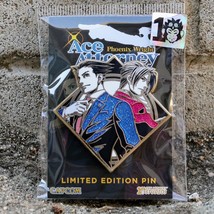 Ace Attorney Phoenix Wright &amp; Miles Edgeworth LE Monthly Enamel Pin Figure - £59.79 GBP