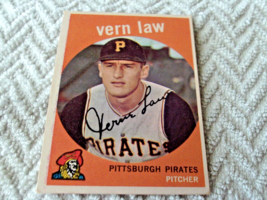 1959   VERN  LAW  # 12  TOPPS    PIRATES  BASEBALL    NM / MINT  OR  BET... - £27.52 GBP