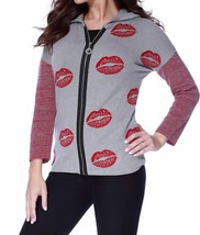 Angel kisses me hooded cardigan in Gray/Red - size M - £40.15 GBP