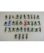 Toy Soldiers Lot of 34 Vintage Army Men MPC Made in Hong Kong Green Blue... - £29.67 GBP