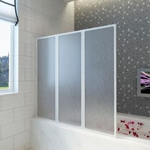 vidaXL Shower Bath Screen Wall 55.5 x 52.0&quot; 3 Panels Foldable - €113,92 EUR
