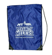 NYRR New York Road Runners Mighty Milers Blue drawstring Backpack - £15.18 GBP