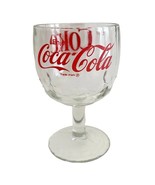 Coca Cola Coke Vintage Drinking Glass Goblet 10 Oz Stemmed Drinkware SS - $24.99