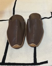 Brown slippers, Men slippers brown, Moroccan brown babouches, leather sl... - $46.63
