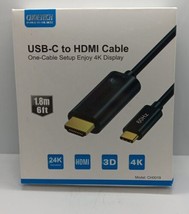 CHOETECH USB-C to HDMI Cable 6ft One Cable Set-Up 4K 60 Hz  - £10.15 GBP