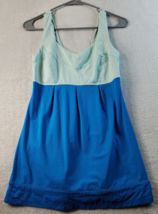 Lululemon Tank Top Womens Size 4 Blue Green Knit Sleeveless Logo Round Neck EUC - £17.10 GBP