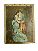 Victorian Trading Card Young Couple Compliments Of 1850&#39;s Young Couple - $9.00