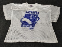 Vintage Champro Football Jersey Youth L / XL White Mesh Pequot Lakes Pat... - $27.77