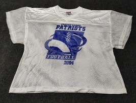 Vintage Champro Football Jersey Youth L / XL White Mesh Pequot Lakes Pat... - £21.72 GBP