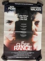 Original 1986 “At Close Range” Movie Poster 40” x 27” MH - $11.18