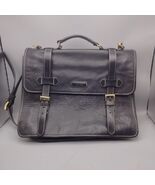 COLE HAAN Heavy Leather Briefcase / Messenger Bag - $3,618.90 MXN
