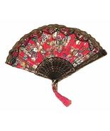 Deluxe Foldable Fan Fabric Sequins Local Hand Fan (Purple Princess, Mult... - £3.89 GBP