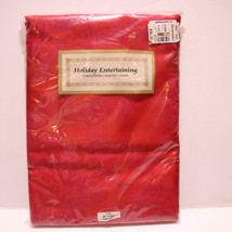 Holiday Entertaining Red Tablecloth Bardwil Linens 60x84 Oblong Floral NEW - $19.75