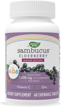 Nature&#39;s Way Sambucus Elderberry For Kids with Vitamin C and Zinc, Immune Suppor - £18.37 GBP