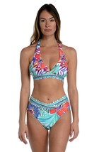 MSRP $83 La Blanca Womens Rouched Halter Bikini Swimsuit Top ONLY Size 16 DEFECT - £12.72 GBP