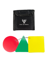 Great Call Field Hockey Penalty Cards Shapes Set w/ Case Red Yellow Green Soccer - £7.85 GBP