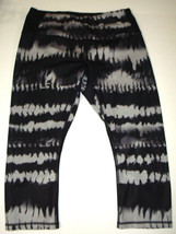 Lucy Activewear Leggings Crop Black Gray EUC L Yoga Tie Dye Walking Pilates - $48.51