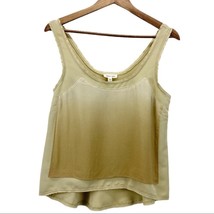 Urban Outfitters Womens S Silence &amp; Noise Fray Hem Silk Tank Top Yellow Ombre - £13.14 GBP