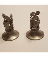 Pair of 2 Vintage @1998 Seagull Pewter Canada Etain Zinn Candlestick hol... - $34.30 CAD