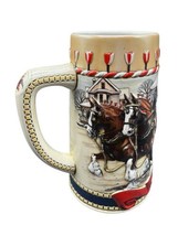 1986 B Series Budweiser Holiday Christmas Beer Stein Clydesdale Mug - $20.00