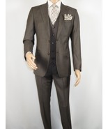 Men Suit BERLUSCONI Turkey 100% Italian Wool Super 180&#39;s 3pc Vested #Ber... - £243.58 GBP