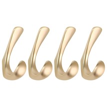 4 Pack Towel Hooks for Bathroom Wall Mounted, Brushed Gold Bathroom Hooks for To - $35.99