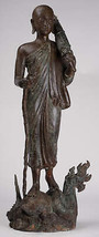 Ancien Thai Style Bronze Dvaravati Sīvali Devotee / Disciple Bouddha - 7... - £2,196.31 GBP