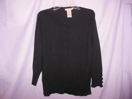 Ladies Philosophy Black Cardigan Sweater XXLarge 2XG - £10.38 GBP