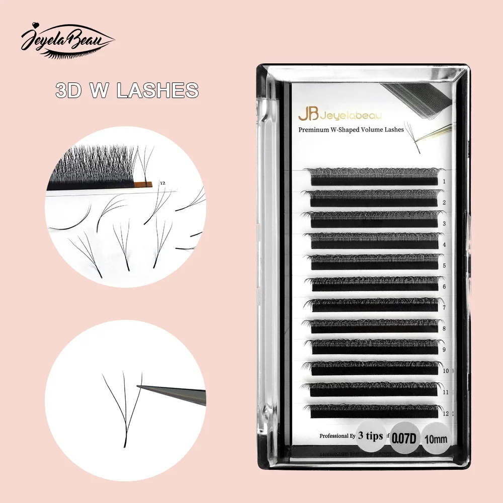 12 lines w shaped eyelashes w style lashes faux mink soft lashes cilios 3d w clover thumb200