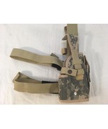 Drop Leg ACU Pattern / Tan Belt Strap Hook &amp; Loop Universal Military Hol... - $74.21