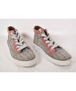 Toms Camila High Top Sneakers Womens Pink Suede Black White Herringbone ... - $36.63 CAD