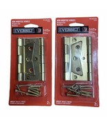 Everbilt  Bright Brass Non-Mortise Hinges 3 1/2 in 2 Pkgs of 2 Hinges - $19.26