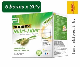 6 boxes(30sachet x 5g) Abbott Surbex Nutri-Fiber Dietary bowel movement -DHL Exp - £130.81 GBP