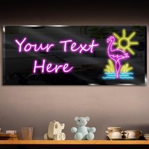 Personalized Pink Flamingo Neon Sign 600mm X 250mm - £100.49 GBP+