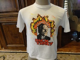 Vintage RARE Pruneface Dick Tracy Detective White T-shirt Youth Size L (14-16) - £47.08 GBP