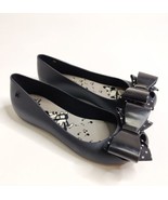 MELISSA Steamboat Willie Mickey Minnie Black Bow Flats Shoes Size 7 - $19.75