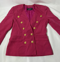 Louis Feraud Vintage Wool Light Long Blazer Pink/Rasberry Size Us 8 Germany - £39.14 GBP