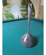 TALL GLASS BULB BUD VASE 13 X 6&quot; BLUE GRAY - €39,67 EUR