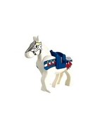 Minifigures White Horse With Blue Saddle Animal Toys - $92.76 MXN