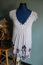 Treasure Rock Women&#39;s Lavender/Black With Studs Short Sleeve Dress ~S~ - £9.58 GBP
