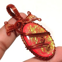 Australian Triplet Opal Copper Wire Wrapped Pendant Handcrafted 2.60&quot; SA 1573 - £3.94 GBP