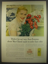 1956 Miss Clairol Hair Color Bath Advertisement - Joan Fontaine - £14.50 GBP