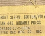 US Army Quarter sleeve khaki tan short sleeve service shirt Rutter 1977 Lg - $35.00