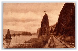 Pillars of Hercules Columbia River Oregon OR Sepia DB Postcard O17 - £2.33 GBP