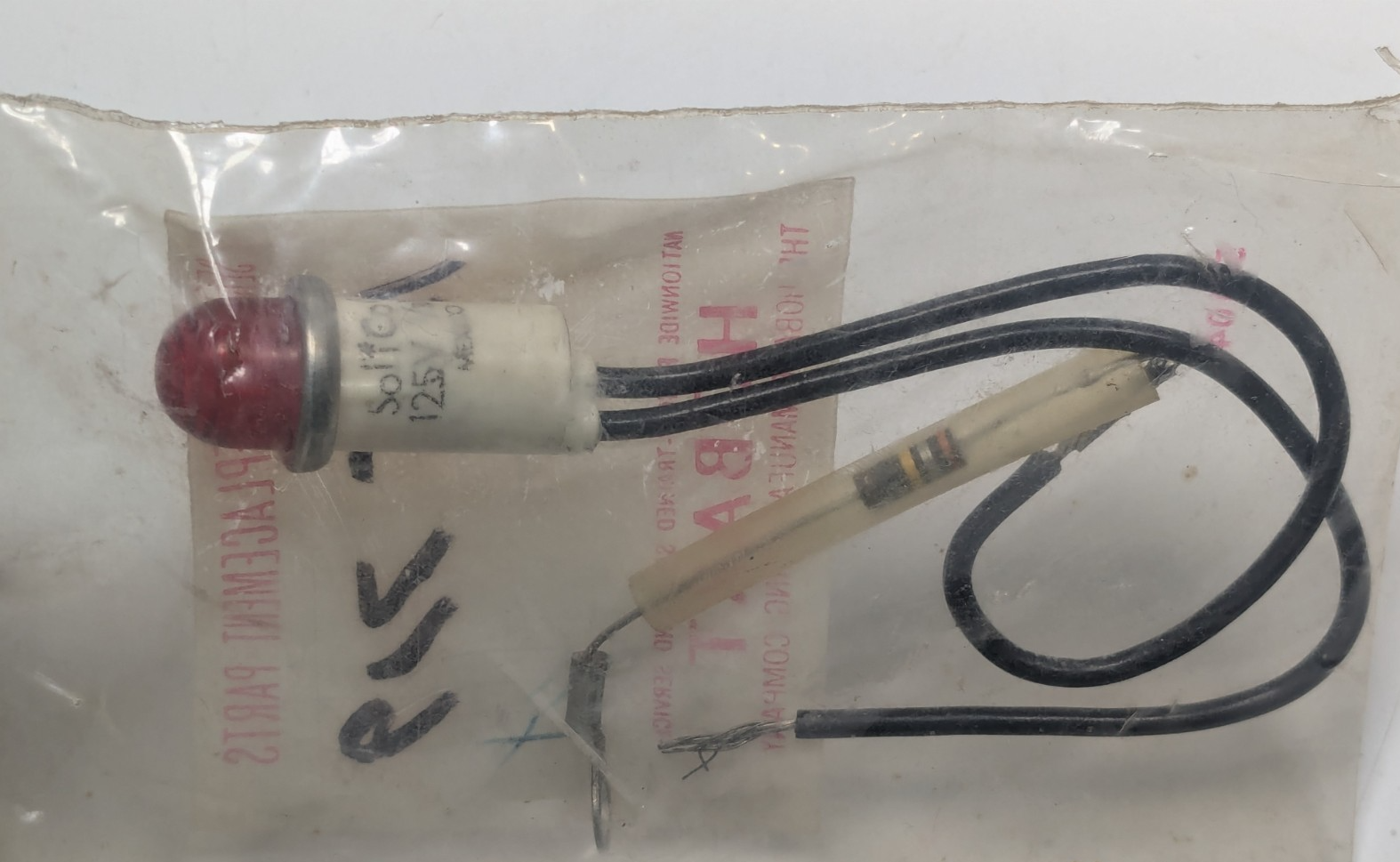 NOS Hobart Red Light/Lamp with Resistor Assembly Part# 125719 - $19.79