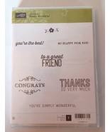 Stampin Up! “SIMPLY WONDERFUL” Stamp Set Of 7 NEW - $5.89