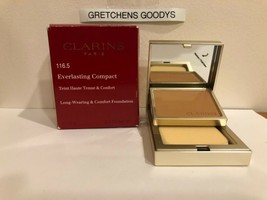 Clarins Everlasting Compact Long Wearing Foundation + #116.5 Coffee NIB ... - £12.31 GBP