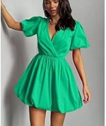 PRETTYGARDEN Women&#39;s Short Summer Dresses Casual Puffy Sleeve Wrap V Nec... - $413.15 MXN