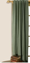 Homespun Backtab Double Insulated Curtain 40&quot; Wide X 63&quot; Long Spanish Moss - £18.47 GBP